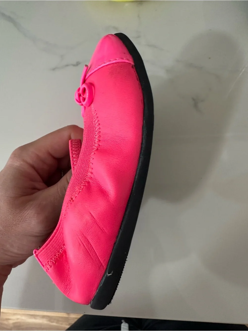 Children’s Place Girls' Hot Pink Ballet Flats with Bow